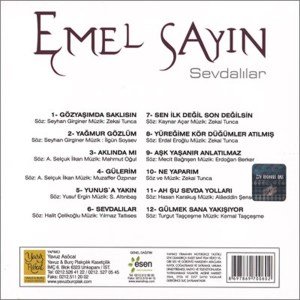 EMEL SAYIN - SEVDALILAR (1987) - CD DIGIPACK SIFIR