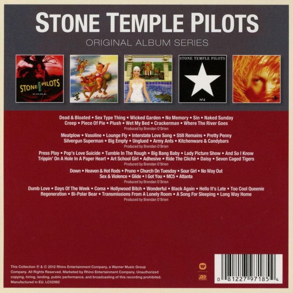 STONE TEMPLE PILOTS - ORIGINAL ALBUM SERIES (2012) - 5xCD CARDSLEEVE BOX / AMBALAJINDA SIFIR