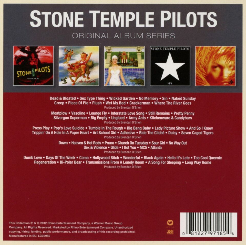 STONE TEMPLE PILOTS - ORIGINAL ALBUM SERIES (2012) - 5xCD CARDSLEEVE BOX / AMBALAJINDA SIFIR
