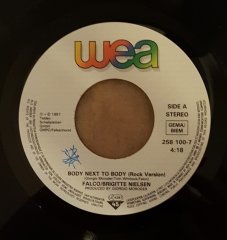 FALCO MEETS BRIGITTE NIELSEN  - BODY NEXT TO BODY 7'' 45 DEVİR 2.EL PLAK