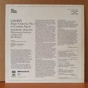 CHOPIN: PIANO CONCERTO NO.1 / POLLINI, PHILHARMONIA ORCHESTRA, PAUL KLETZKI (1973) - LP 2.EL PLAK