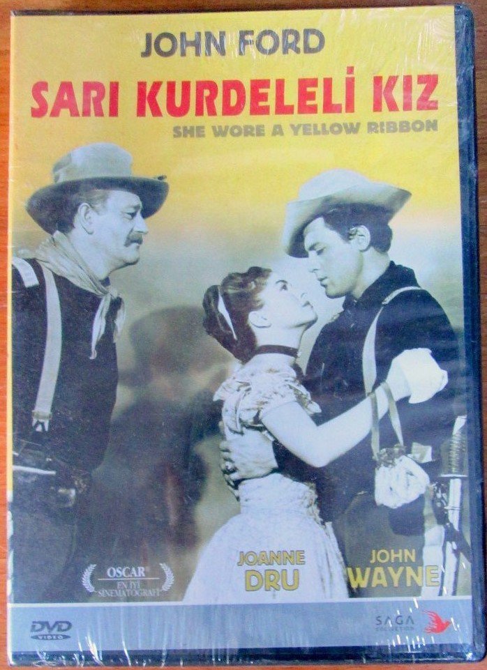 SARI KURDELELİ KIZ - SHE WORE A YELLOW RIBBON - JOANNE DRU - JOHN WAYNE - JOHN FORD - DVD SIFIR