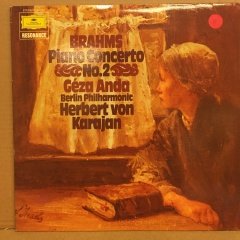 BRAHMS PIANO CONCERTO NO 2 GEZA ANDA BERLIN PHIL. KARAJAN 2.EL PLAK
