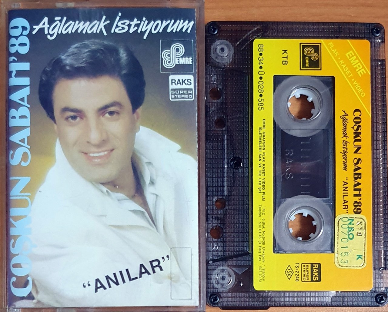 COŞKUN SABAH - '89 / AĞLAMAK İSTİYORUM / ANILAR (1988) - KASET EMRE GRAFSON 2.EL