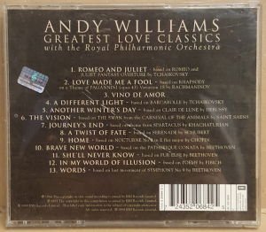 ANDY WILLIAMS - GREATEST LOVE CLASSICS / TCHAIKOVSKY CHOPIN BEETHOVEN (1999) - CD 2.EL