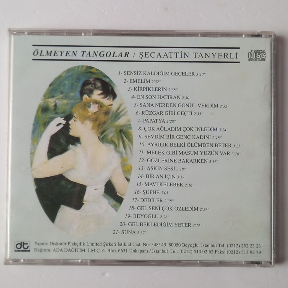 ŞECAATTİN TANYERLİ - ÖLMEYEN TANGOLAR - CD 2.EL