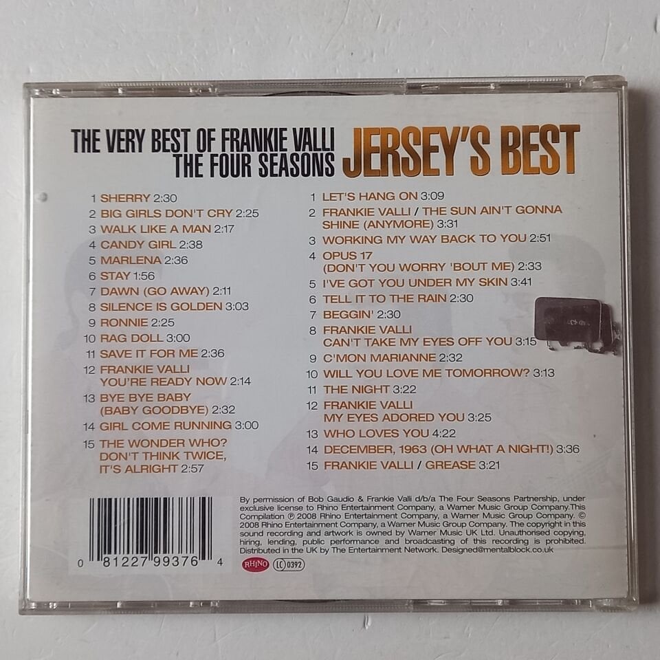 THE VERY BEST OF FRANKIE VALLI THE FOUR SEASONS - JERSEY\'S BEST (2008) - CD 2.EL