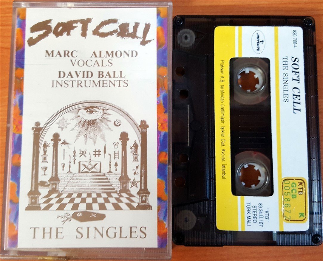 SOFT CELL - THE SINGLES (1989) PLAKSAN CASSETTE MADE IN TURKEY ''USED'' PAPER LABEL