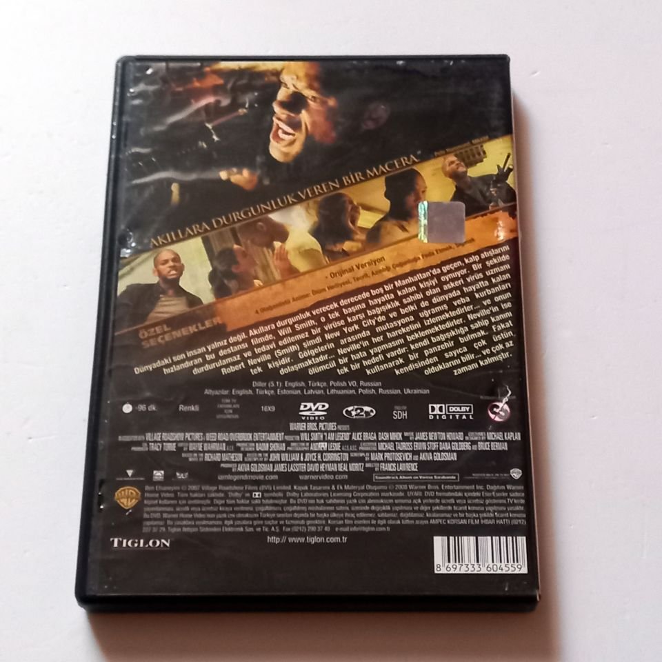 I AM LEGEND - BEN EFSANEYİM - WILL SMITH, ALICE BRAGA, YÖN.: FRANCIS LAWRENCE - DVD 2.EL