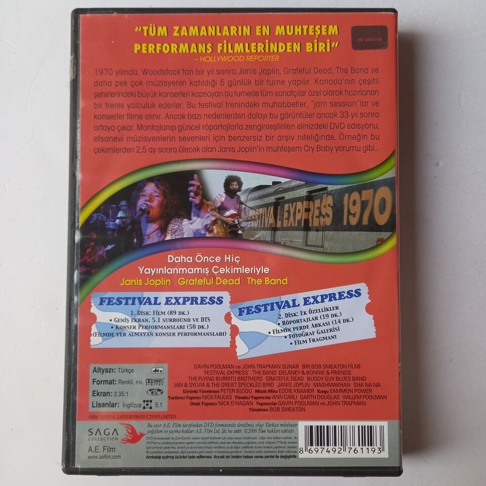 FESTIVAL EXPRESS - JANIS JOPLIN - GRATEFUL DEAD - THE BAND - 2DVD 2.EL