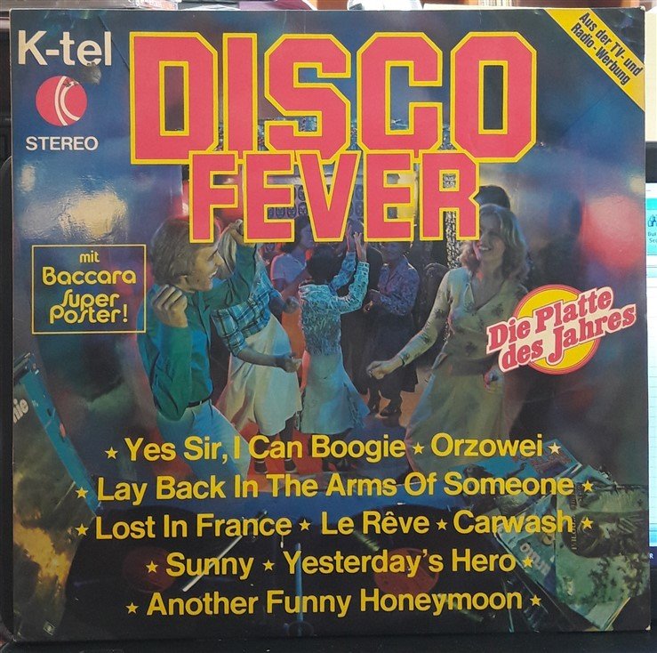 DISCO FEVER (1977) - BONEY M., SMOKIE, BONNIE TYLER - PLAK 2.EL BÜYÜK BOY BACCARA POSTER İLAVELİ