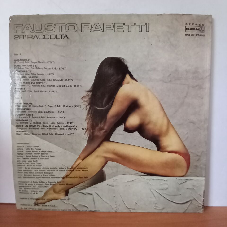 FAUSTO PAPETTI  – 28A RACCOLTA (1979) - LP YERLİ BASKI 2.EL PLAK