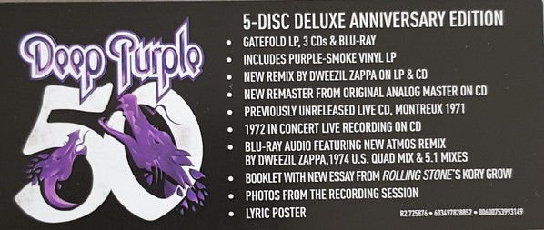 DEEP PURPLE - MACHINE HEAD (1972) - LP 2024 5 DISC DELUXE ANNIVERSARY EDITION BOX SET