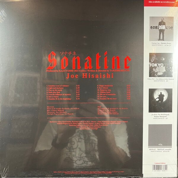 SONATINE / JOE HISAISHI (2025) - LP LIMITED EDITION SIFIR PLAK