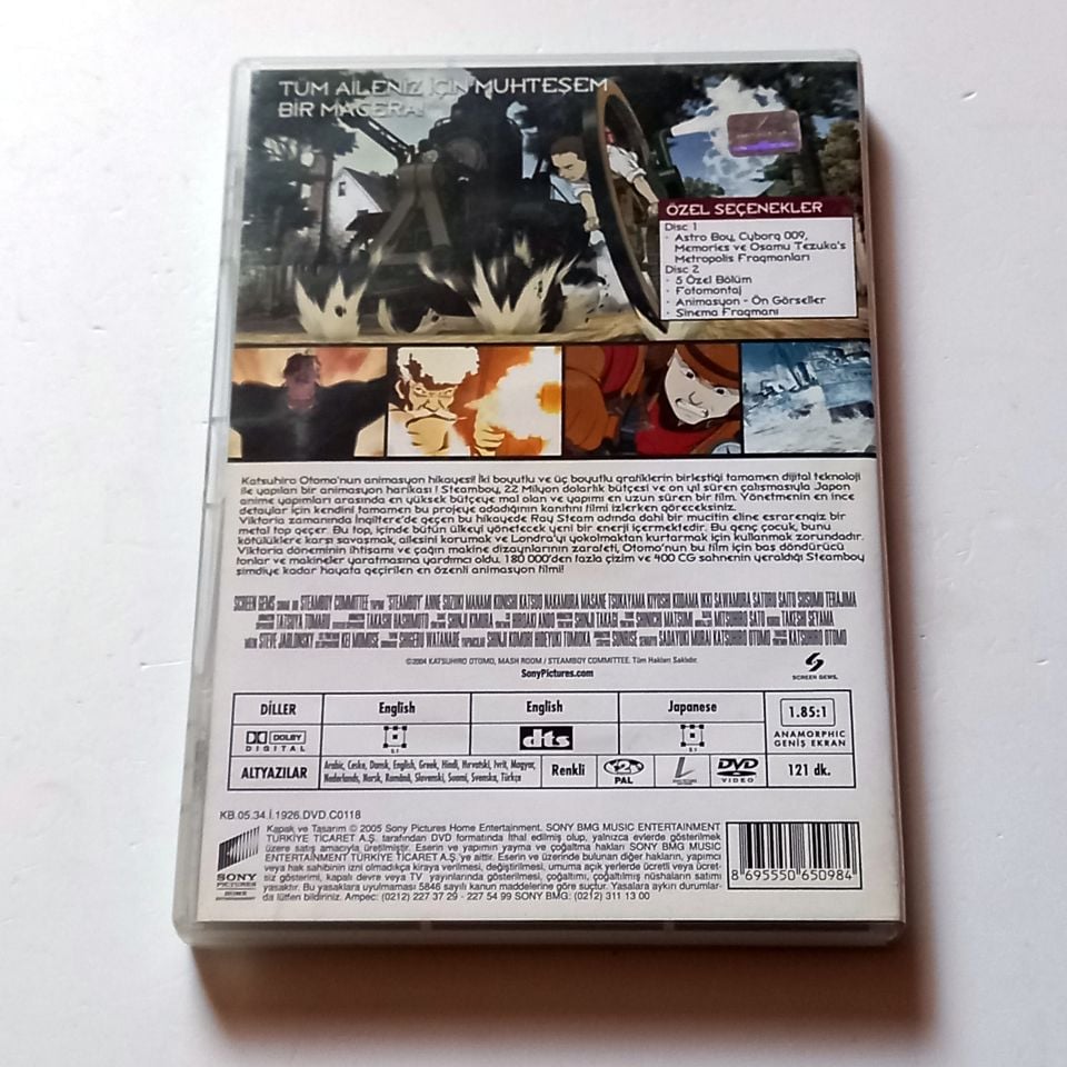 STEAMBOY - BUHAR ÇOCUK - ANİMASYON - YÖN.: KATSUHIRO OTOMO - 2xDVD 2.EL