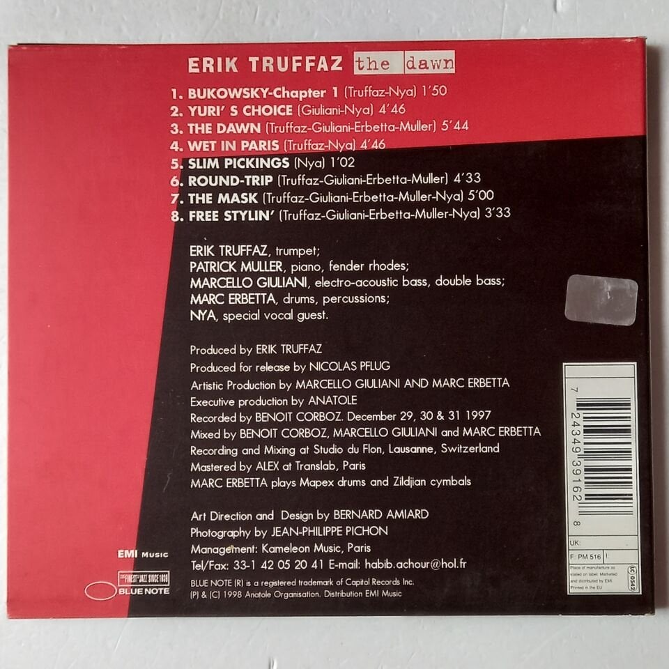 ERIK TRUFFAZ WITH PATRICK MULLER, MARCELLO GIULIANI, MARC ERBETTA – THE DAWN (1998) - CD DIGIPAK 2.EL