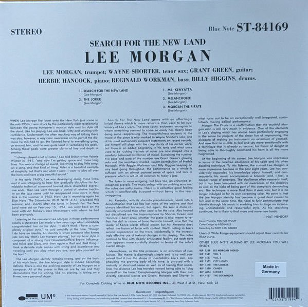 LEE MORGAN - SEARCH FOR THE NEW LAND (1966) - LP BLUE NOTE CLASSIC VINYL SERIES 180GR 2015 EDITION SIFIR PLAK