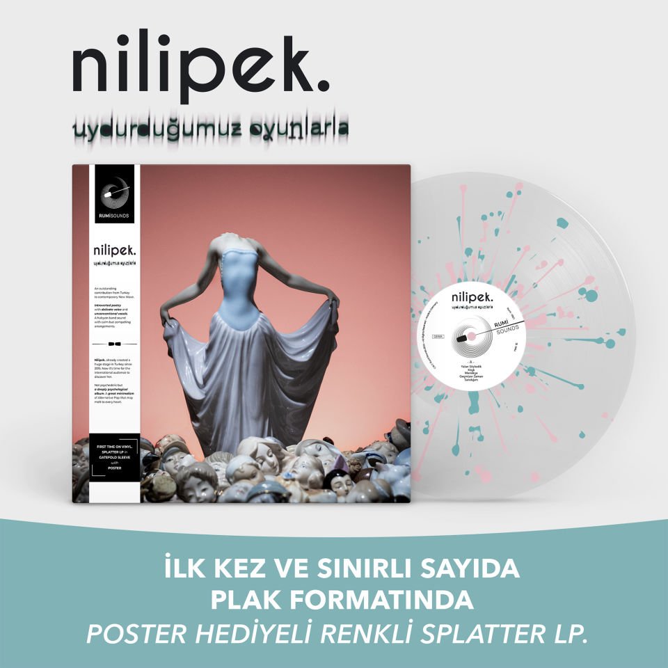 NİLİPEK - UYDURDUĞUMUZ OYUNLARLA (2024) - LP LIMITED COLOURED EDITION / SINIRLI SAYIDA RENKLİ BASKI SIFIR PLAK