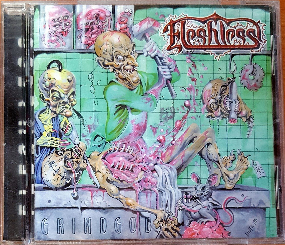 FLESHLESS - GRINDGOD (1999) GRINDCORE CD 2.EL