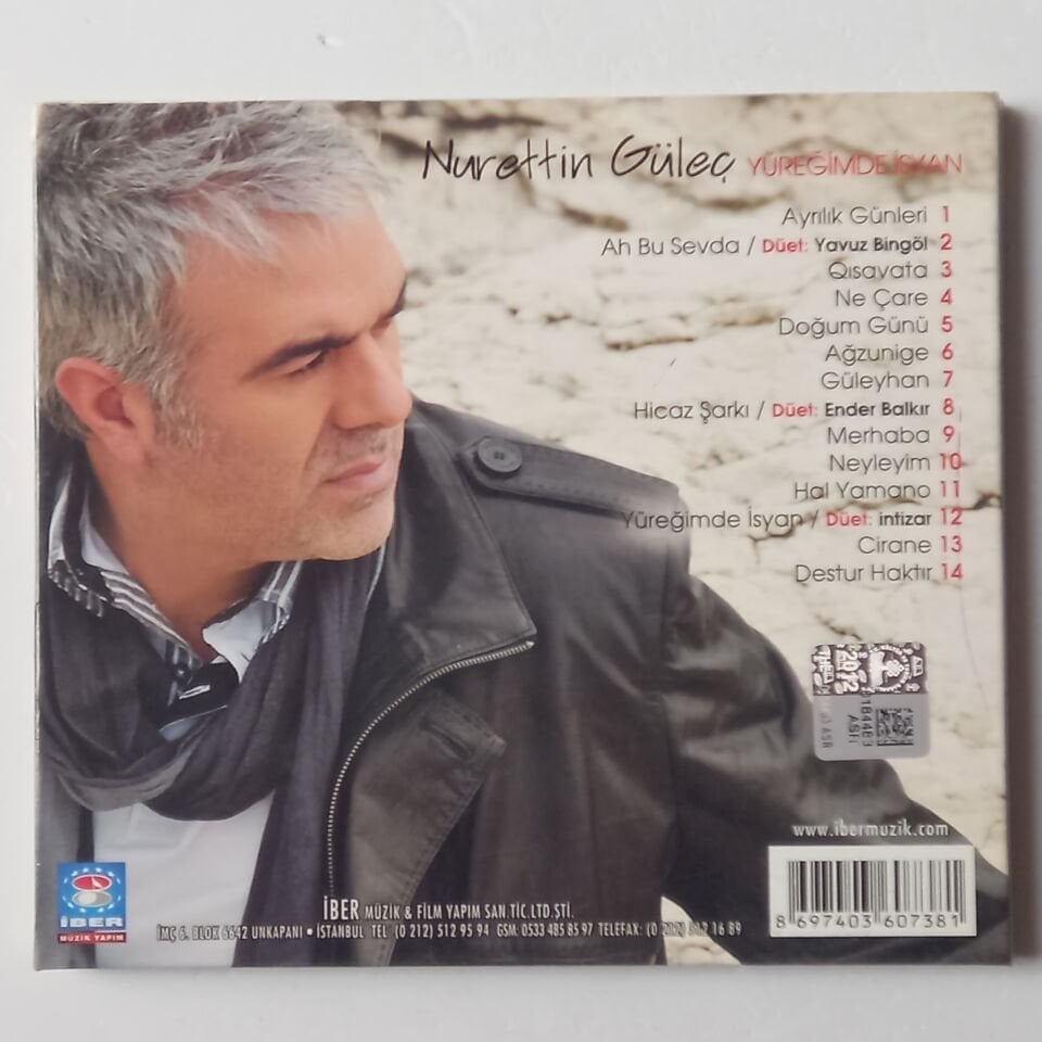 NURETTİN GÜLEÇ - YÜREĞİMDE İSYAN - CD 2.EL