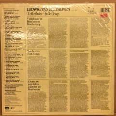 BEETHOVEN FOLK SONGS FISCHER-DIESKAU, YEHUDI MENUHIN 1984 SIFIR PLAK