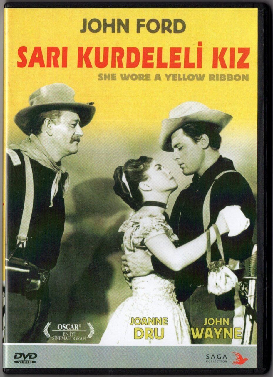 SARI KURDELELİ KIZ - SHE WORE A YELLOW RIBBON - JOANNE DRU - JOHN WAYNE - JOHN FORD - DVD 2.EL