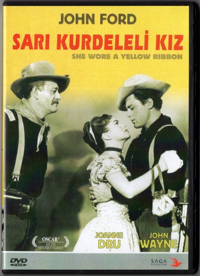 SARI KURDELELİ KIZ - SHE WORE A YELLOW RIBBON - JOANNE DRU - JOHN WAYNE - JOHN FORD - DVD 2.EL