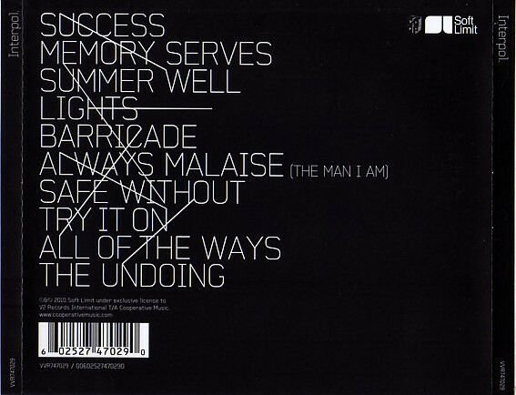 INTERPOL - S.T. (2010) - CD JEWEL CASE AMBALAJINDA SIFIR