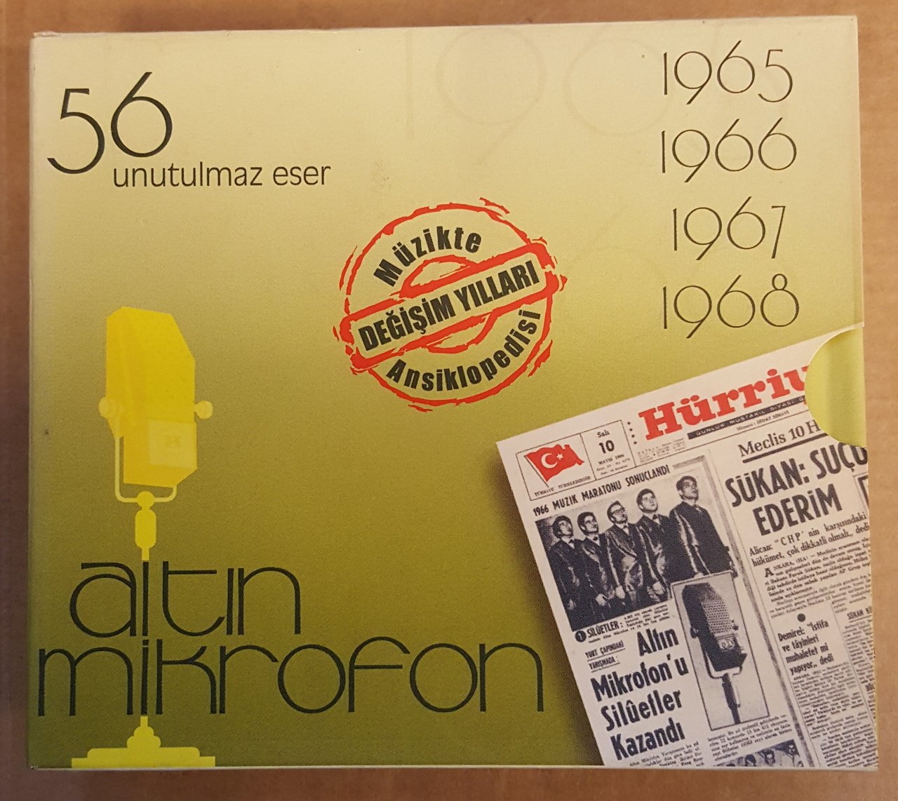 ALTIN MİKROFON 1965/1966/1967/1968 56 UNUTULMAZ ESER 3CD + ÖZEL KİTAPÇIK İLK BASKI 2.EL