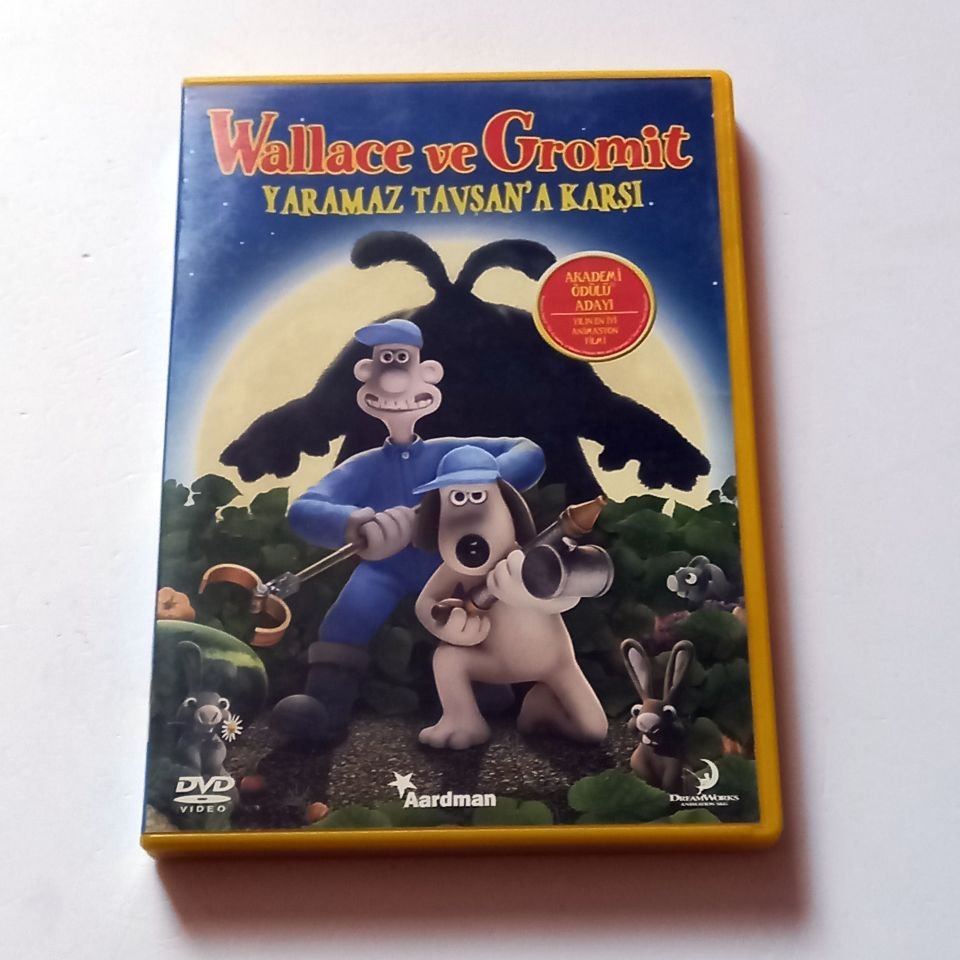 WALLACE VE GROMIT YARAMAZ TAVŞAN\'A KARŞI - WALLACE & GROMIT THE CURSE OF THE WERE-RABBIT - STOP MOTION ANİMASYON- DVD 2.EL