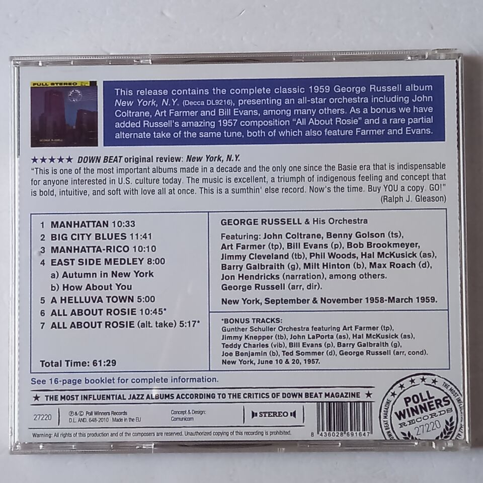 GEORGE RUSSELL – NEW YORK, N.Y. (1959) - CD 2010 REISSUE 2.EL