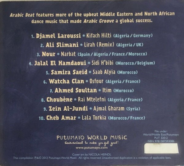 VARIOUS / PUTUMAYO PRESENTS ARABIC BEAT / NOUR, ALI SLIMANI, CHEB AMAR, WATCHA CLAN, SAMIRA SAEID (2012) - CD DIGIPAK AMBALAJINDA SIFIR