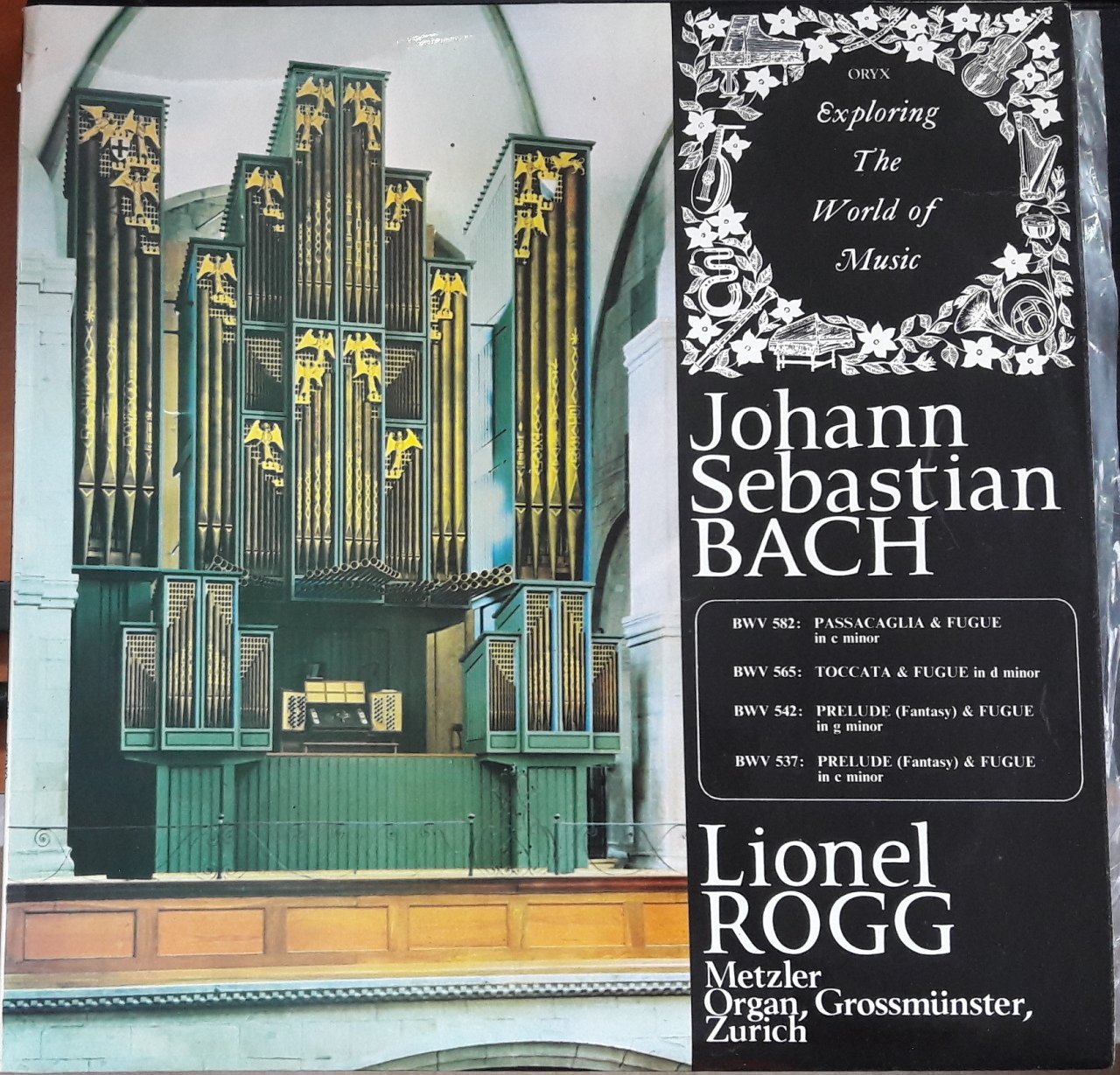 BACH ORGAN WORKS VOLUME I LIONEL ROGG - PLAK 2.EL
