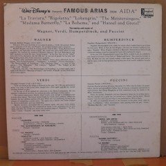WALT DISNEY PRESENTS FAMOUS ARIAS FROM AIDA, LA TRAVIATA...(1964) - LP PLAK 2.EL