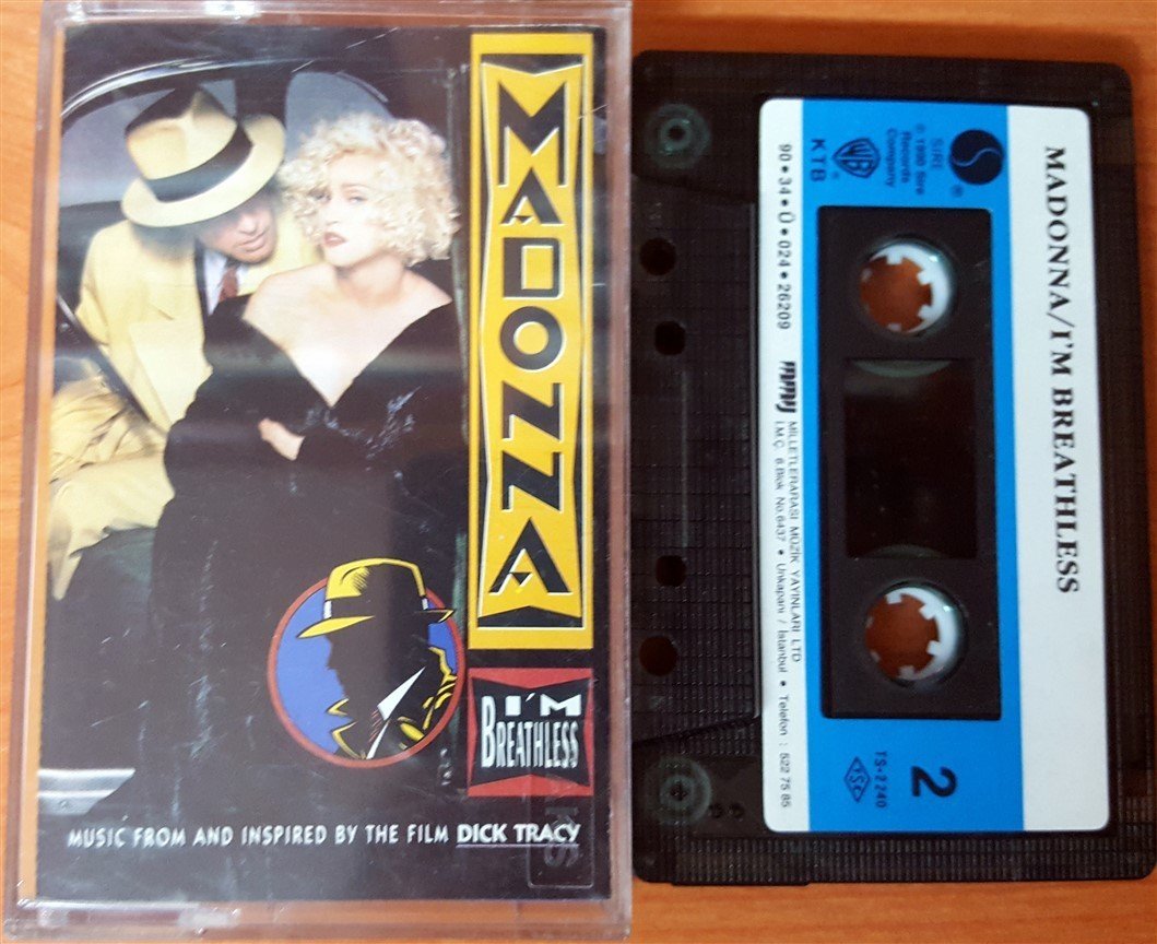 MADONNA - I'M BREATHLESS DICK TRACY (1990) MMY CASSETTE MADE IN TURKEY ''USED'' PAPER LABEL