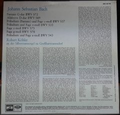 BACH ROBERT KÖBLER SILBERMANNORGEL - PLAK 2.EL