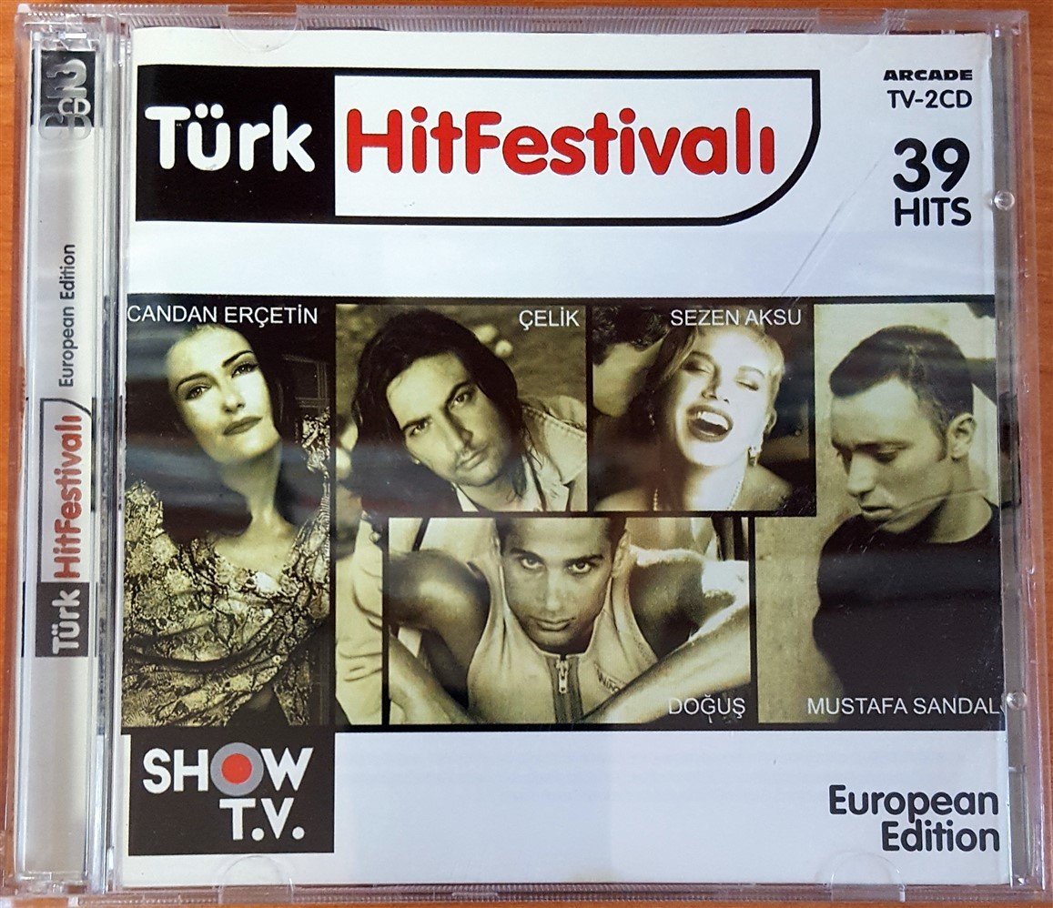 TÜRK HİT FESTİVALİ / SHOW TV 39 HITS / CANDAN ERÇETİN, ÇELİK, SEZEN AKSU, DOĞUŞ, MUSTAFA SANDAL (1998) 2CD 2.EL