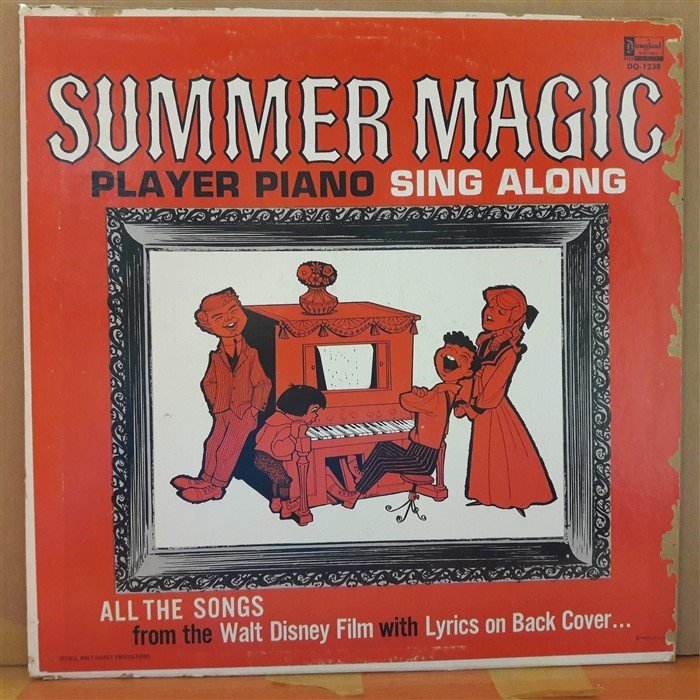SUMMER MAGIC PLAYER PIANO SING ALONG (1963) - WALT DISNEY - LP PLAK 2.EL
