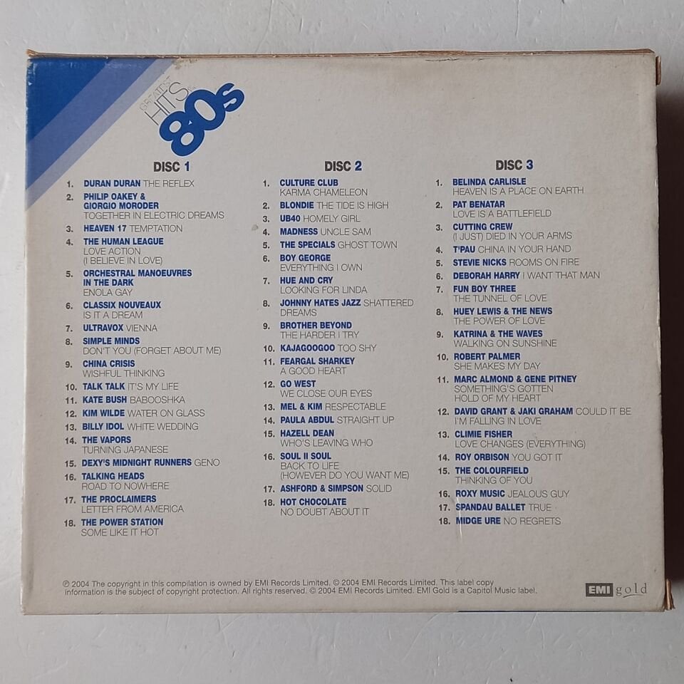 GREATEST HITS OF THE 80S (2004) - 3CD BOX SET 2.EL