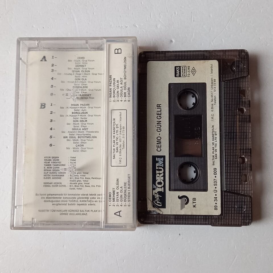 GRUP YORUM - CEMO / GÜN GELİR (1989) - KASET 2.EL