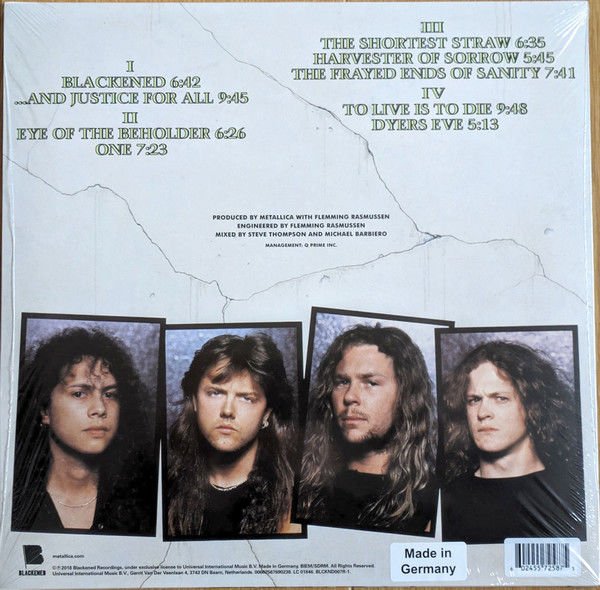 METALLICA - AND JUSTICE FOR ALL (1988) / KAPAK ÇOK HAFİF DEFOLU - 2LP 2024 GREEN COLOURED EDITION SIFIR PLAK