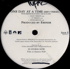 2PAC (TUPAC) - ONE DAY AT A TIME (2003) - 12'' MAXI SINGLE SIFIR