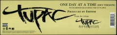 2PAC (TUPAC) - ONE DAY AT A TIME (2003) - 12'' MAXI SINGLE SIFIR