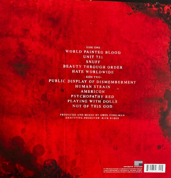 SLAYER – WORLD PAINTED BLOOD (2009) - LP  REISSUE SIFIR PLAK