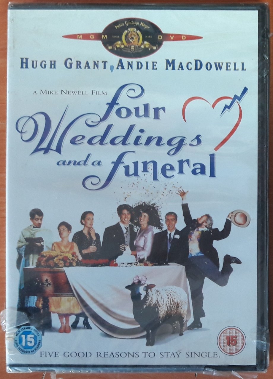 FOUR WEDDINGS and a FUNERAL - HUGH GRANT - ANDIE MacDOWELL - DVD SIFIR