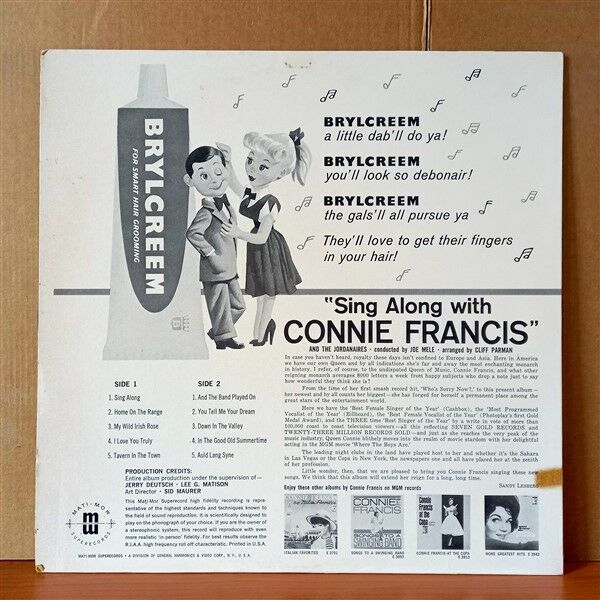 CONNIE FRANCIS – SING ALONG WITH CONNIE FRANCIS (1961) - LP 2.EL PLAK