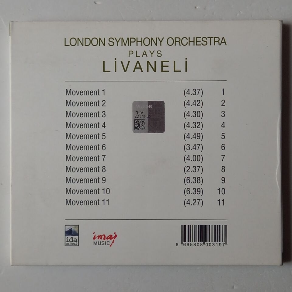 LONDON SYMPHONY ORCHESTRA PLAYS LİVANELİ – NEW AGE RHAPSODY (1999) - CD REMASTERED 2012 REISSUE DIGIPAK 2.EL