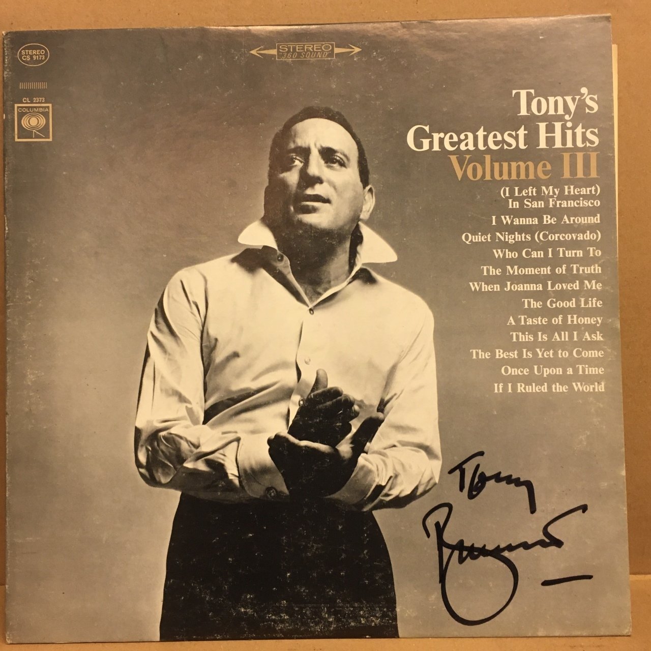 TONY BENNETT - GREATEST HITS VOLUME III İMZALI 2.EL PLAK