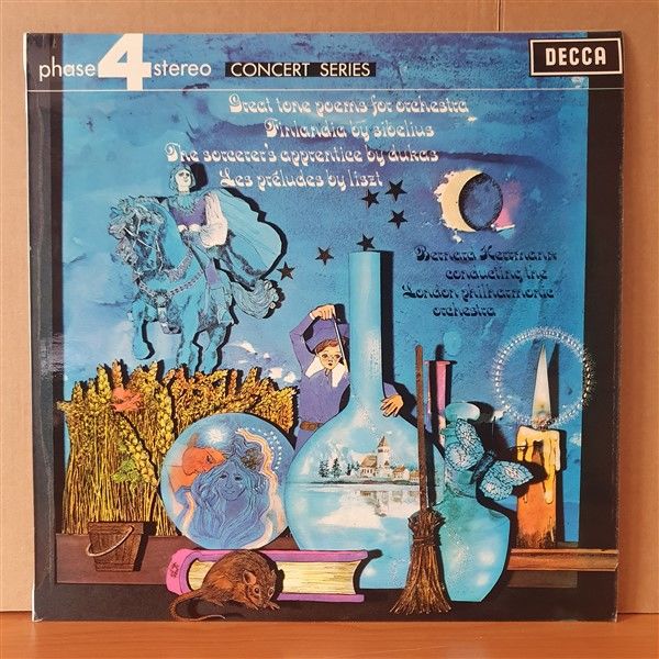 GREAT TONE POEMS FOR ORCHESTRA / SIBELIUS, DUKASİ LISZT / BERNARD HERRMANN, LONDON PHILHARMONIC ORCHESTRA (1969) - LP 2.EL PLAK