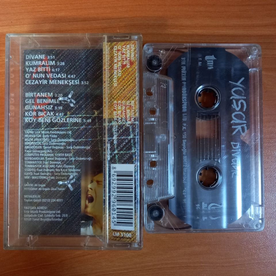 YAŞAR - DİVANE (1996) - KASET 2.EL